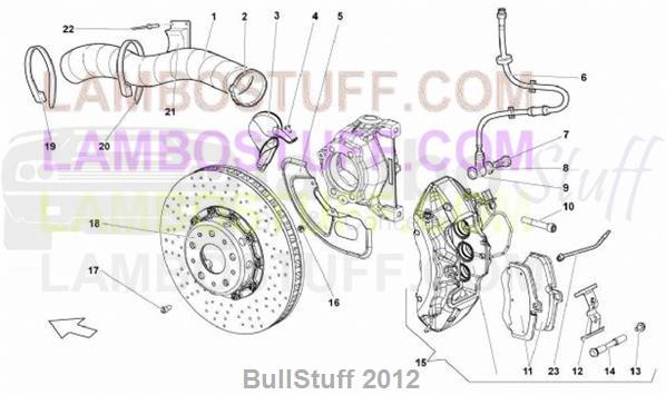 2008 Lamborghini MURCIELAGO LP 640 ROADSTER CANADA FRONT BRAKES - CARBOCERAMIC (615.02.00)
